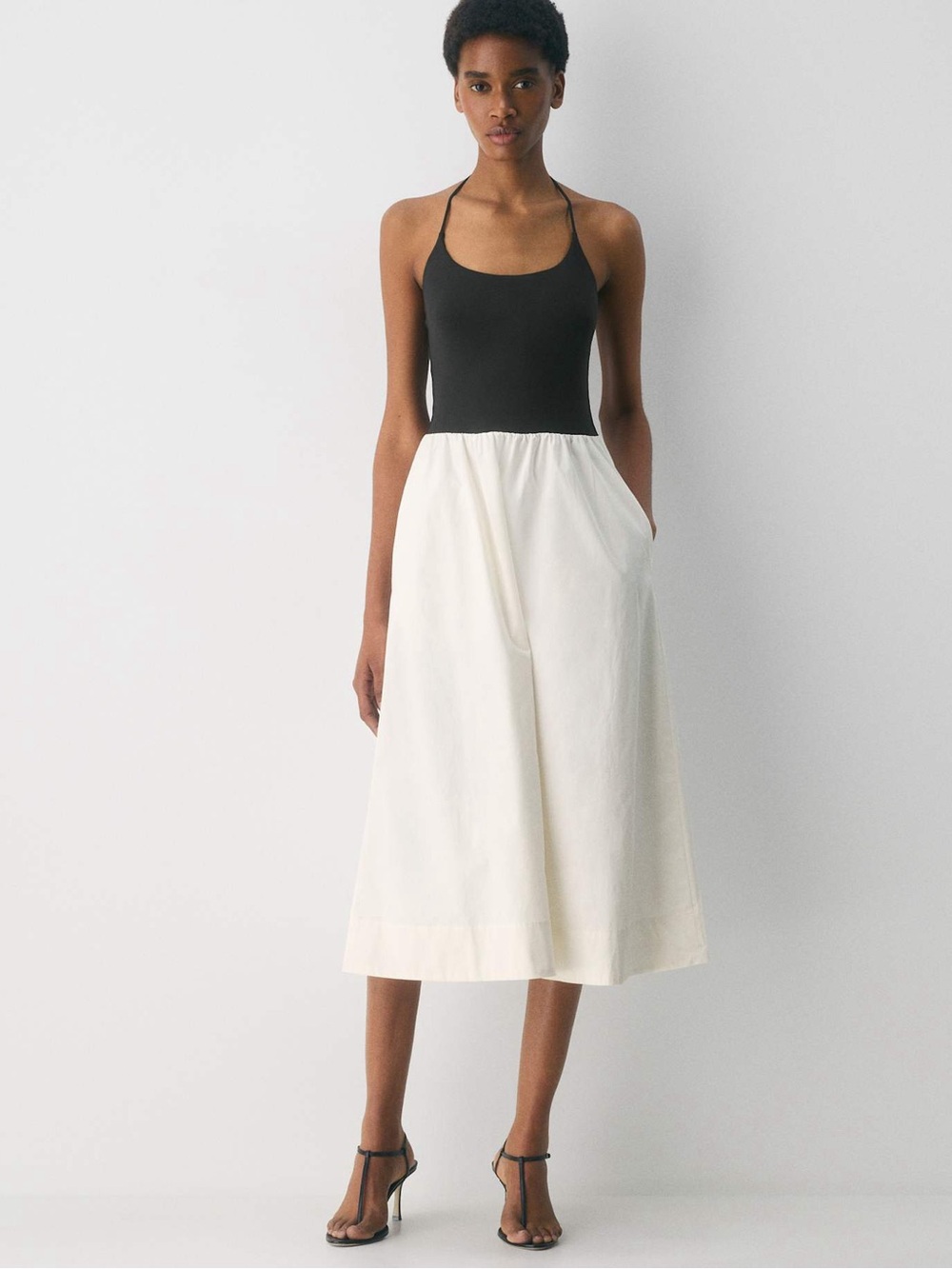 Aritzia Babaton Altura Poplin Dress Size small Halter